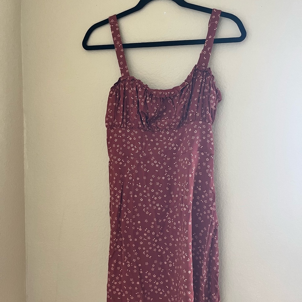 Floral Burgundy Dress